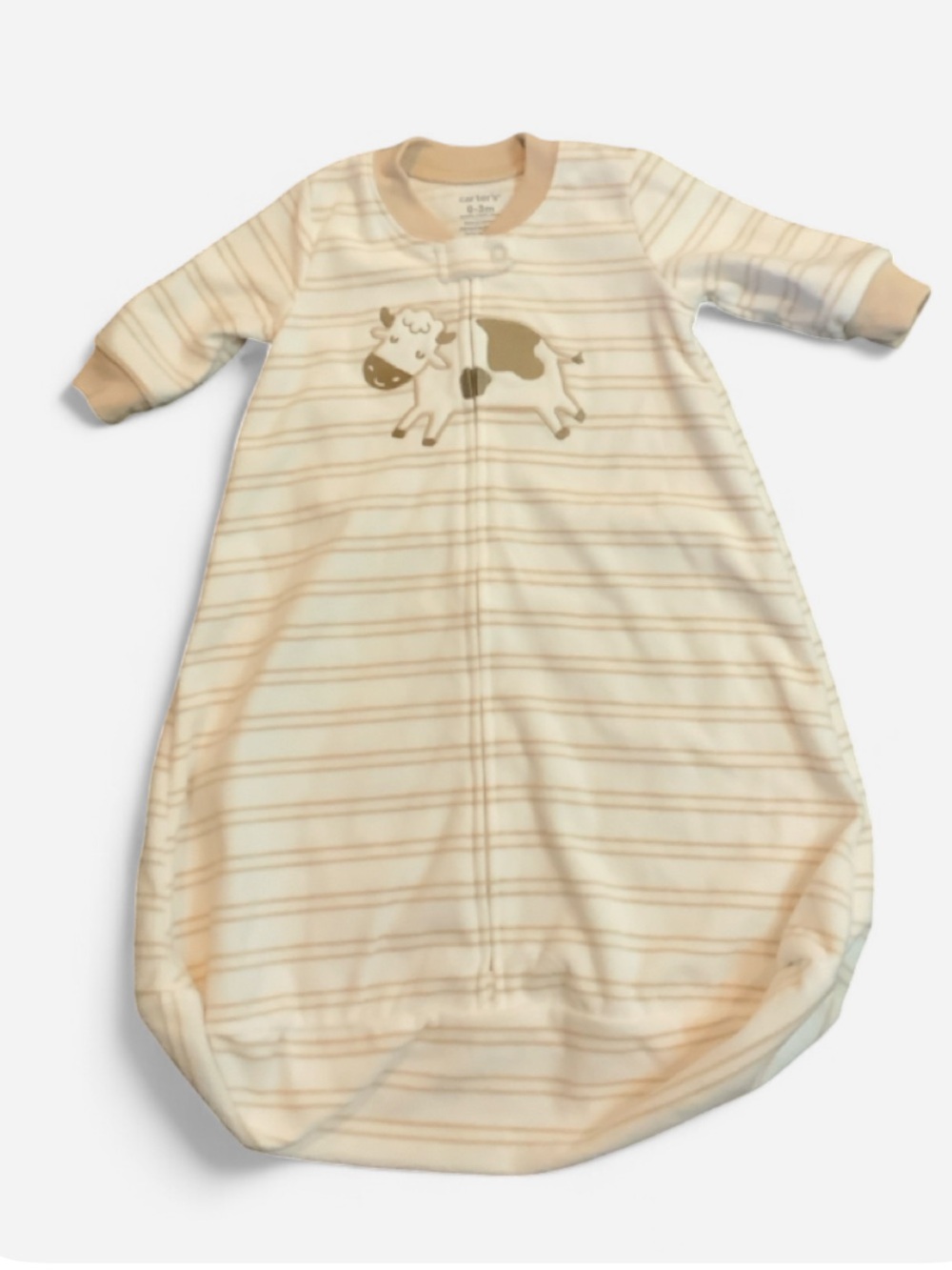 Carter's Striped Sleep Sack w/ Cow Baby 0-3M